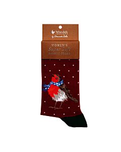 Wrendale Designs Seasons Tweetings Robin Mens Socks